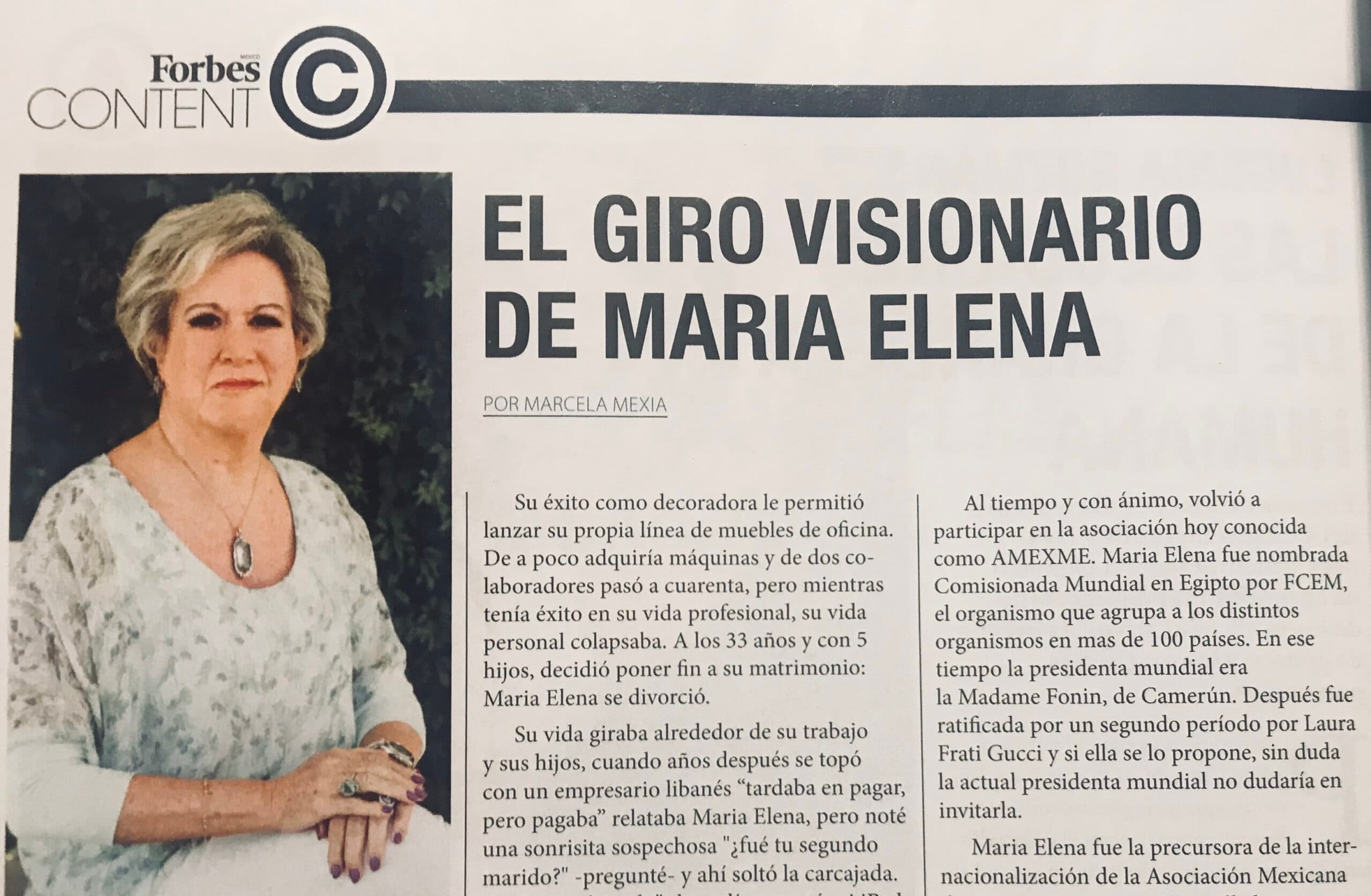 El Giro Visionario de María Elena – Forbes Content